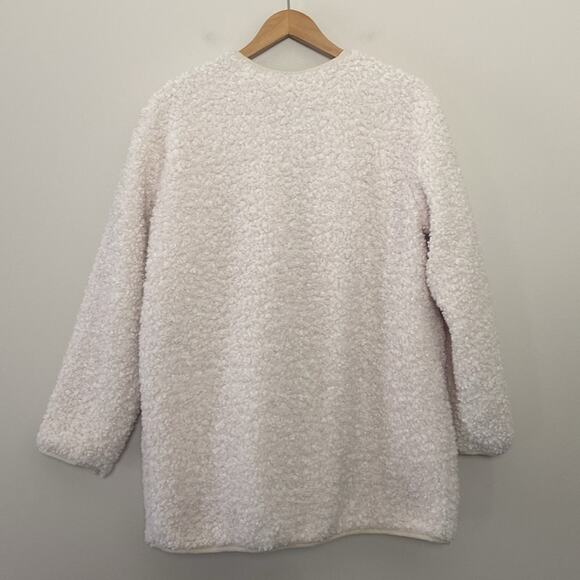 7 FOR ALL MANKIND Cozy Toggle Front Sherpa Teddy Jacket Size S - Picture 8 of 13